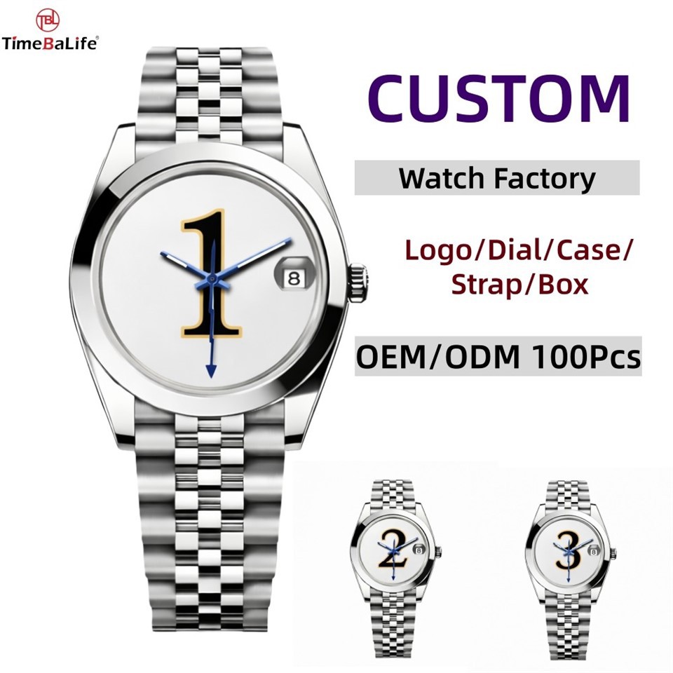 36 MM runda minimalistiska arabiska siffror Seiko Quartz Watches Custom Watch Factory