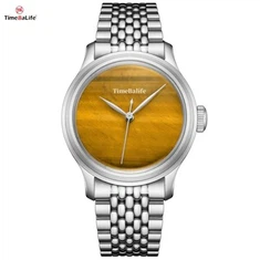 Natural Tiger Eye Stone Mechanical Watch for Men OEM Anpassad