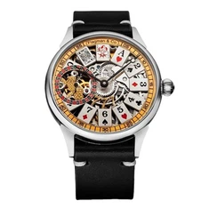 Casino Poker Skelett mekanisk klocka