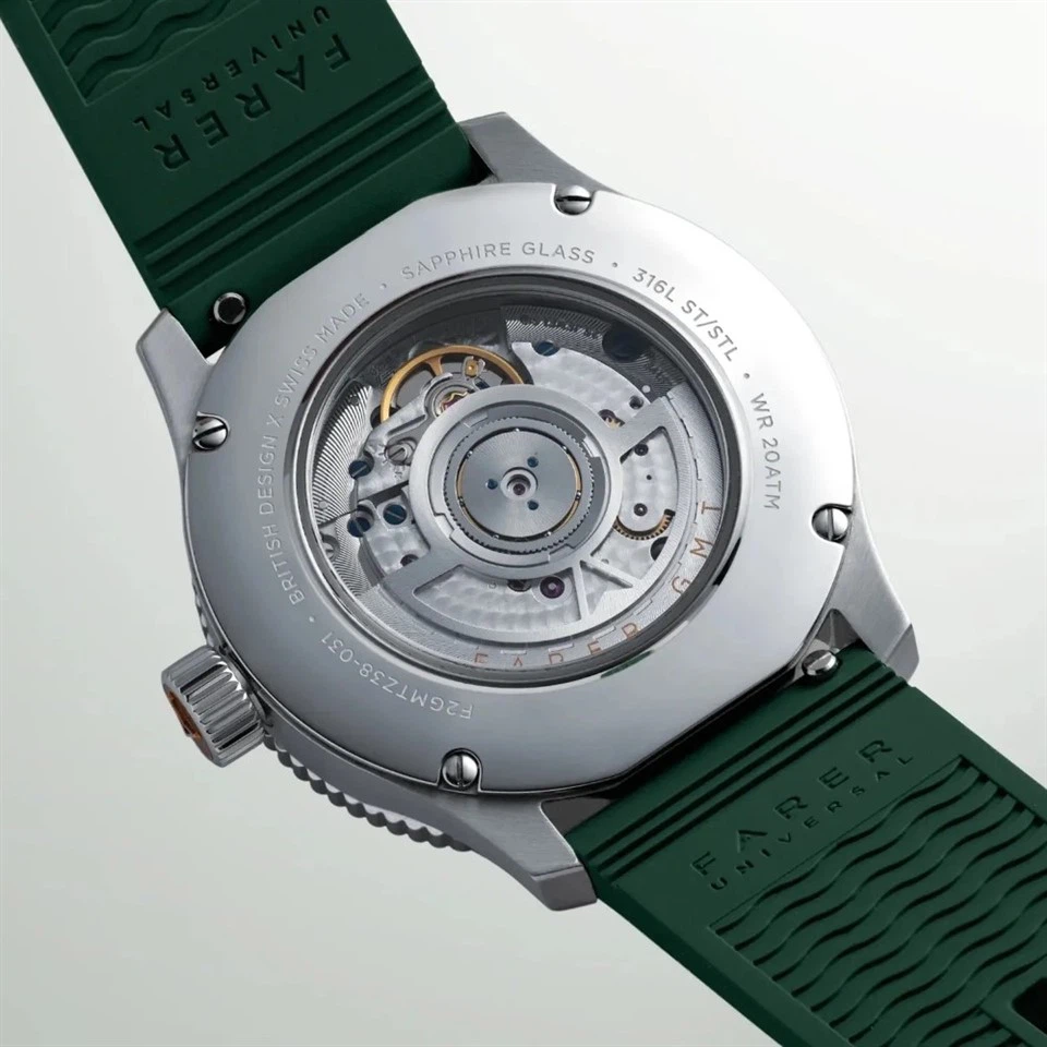 Swiss SW330-2 Mens Automatic GMT Watches With FKM Strap